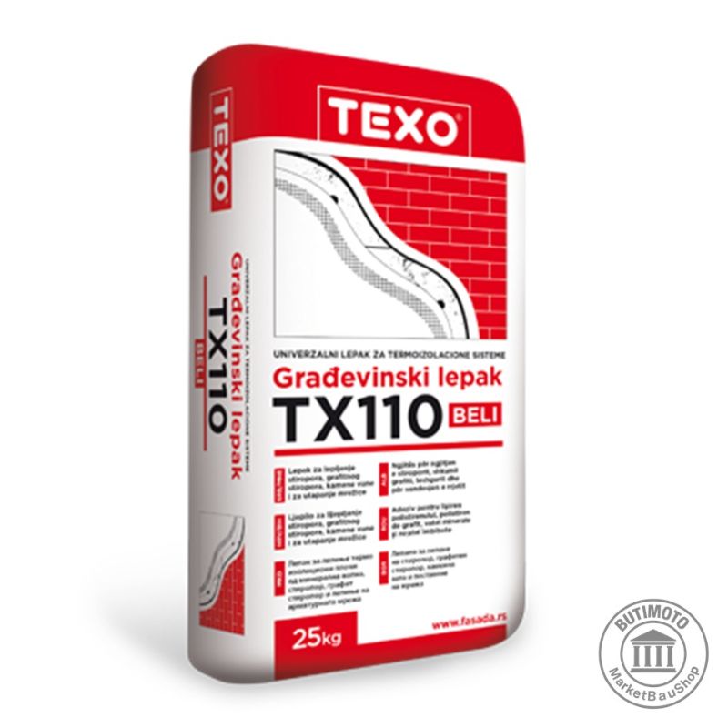 TEXO TX 110 BIJELO- ljepilo za lijepljenje i armiranje
