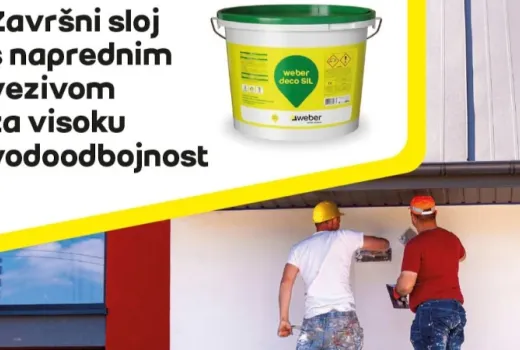 Završni sloj s naprednim vezivom za visoku vodoodbojnost