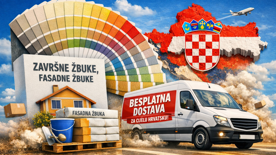 Završne fasadne žbuke uz dostavu u cijelu Hrvatsku – jednostavno, brzo i dostupno svima