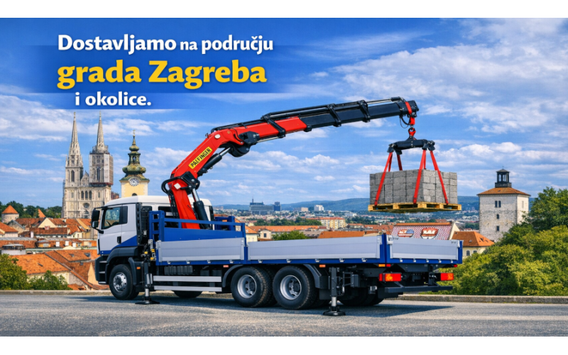 Dostavljamo na području grada Zagreba i okolice