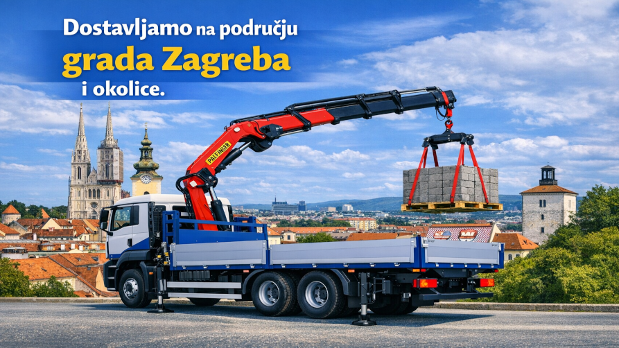 Dostavljamo na području grada Zagreba i okolice