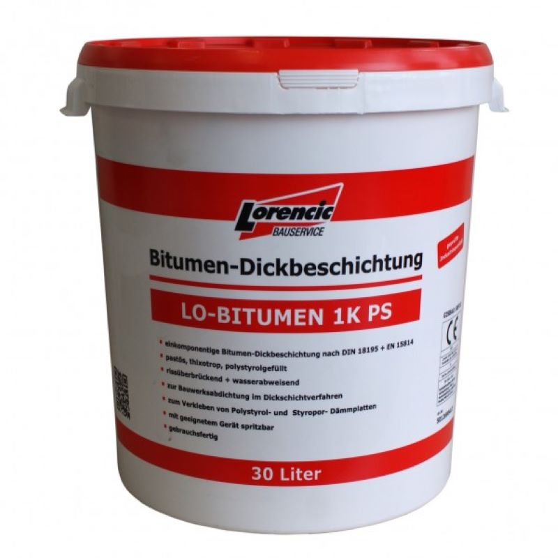 LORENCIC bitumenska izolacija LO-Bitumen 1K PS - 30 lit -18kanta/paleta